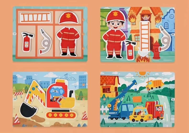 Quiet Busy Book Baby Montessori Material Toys Sticker Paste Matching Game Toddler Cognition Toy Book Kids Early Educational Toys