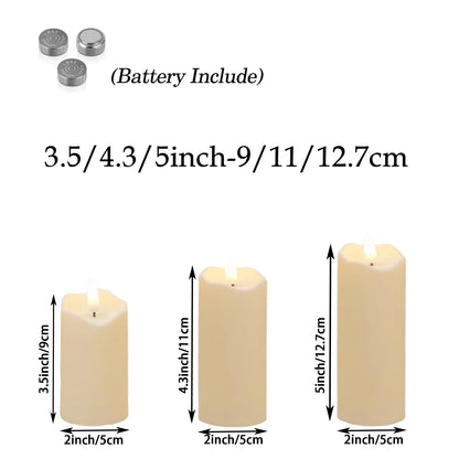 Flameless Candles with Battery LED Candle Decorative Pillar Candles Fake Plastic Candles Battery Operated Home Wedding Concert