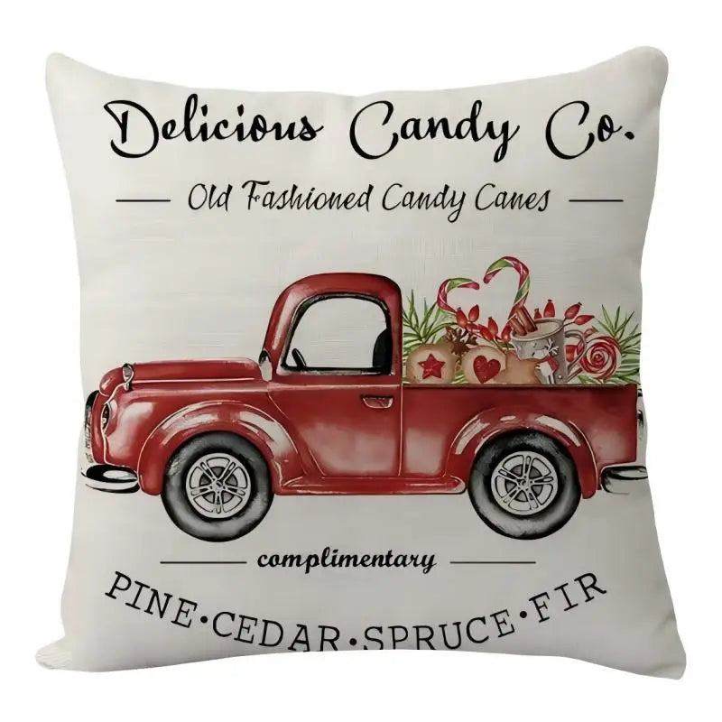 Christmas Decoration Christmas Cushion Cover Pillowcase For Home Xmas Tree Snowman Printed Pillow Case 2026 New Year Ornament