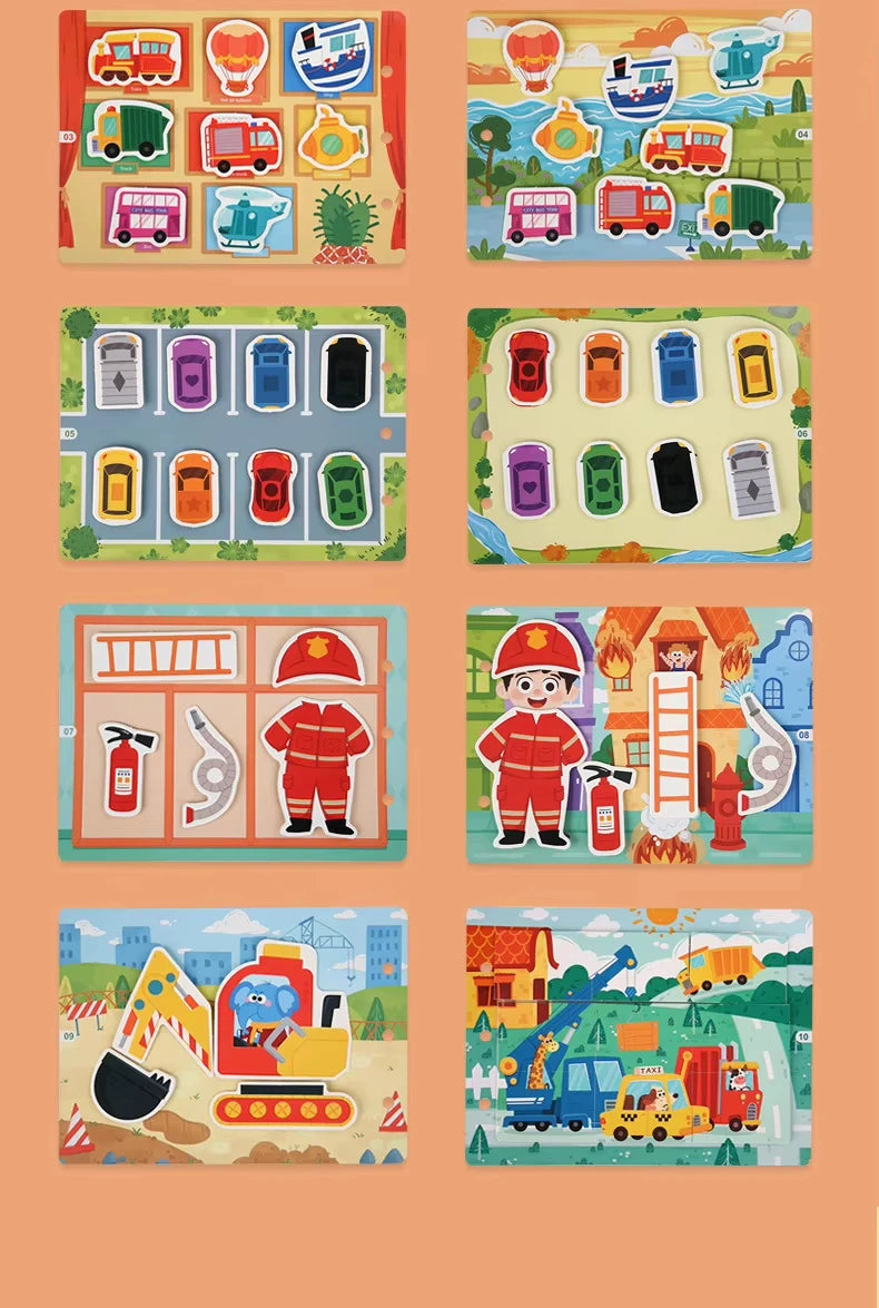 Quiet Busy Book Baby Montessori Material Toys Sticker Paste Matching Game Toddler Cognition Toy Book Kids Early Educational Toys