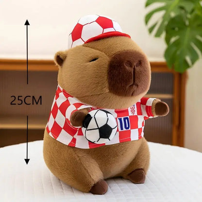 25/35cm Capybara Plush Toys Cartoon Sport Theme Basketball Football Capybara Stuffed Dolls Soft Pillow Room Decor Birthday Gifts