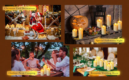 Flameless Candles with Battery LED Candle Decorative Pillar Candles Fake Plastic Candles Battery Operated Home Wedding Concert