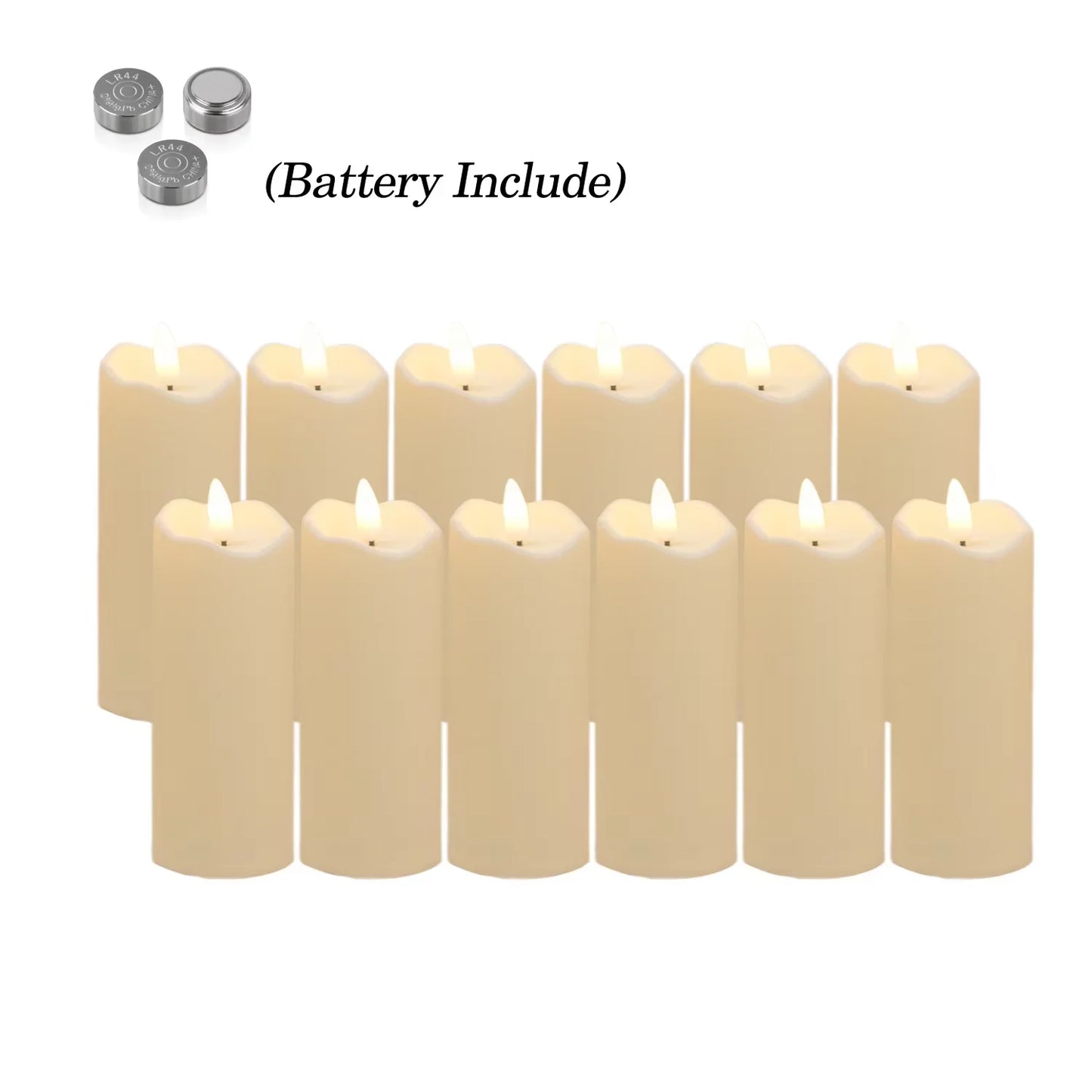 Flameless Candles with Battery LED Candle Decorative Pillar Candles Fake Plastic Candles Battery Operated Home Wedding Concert