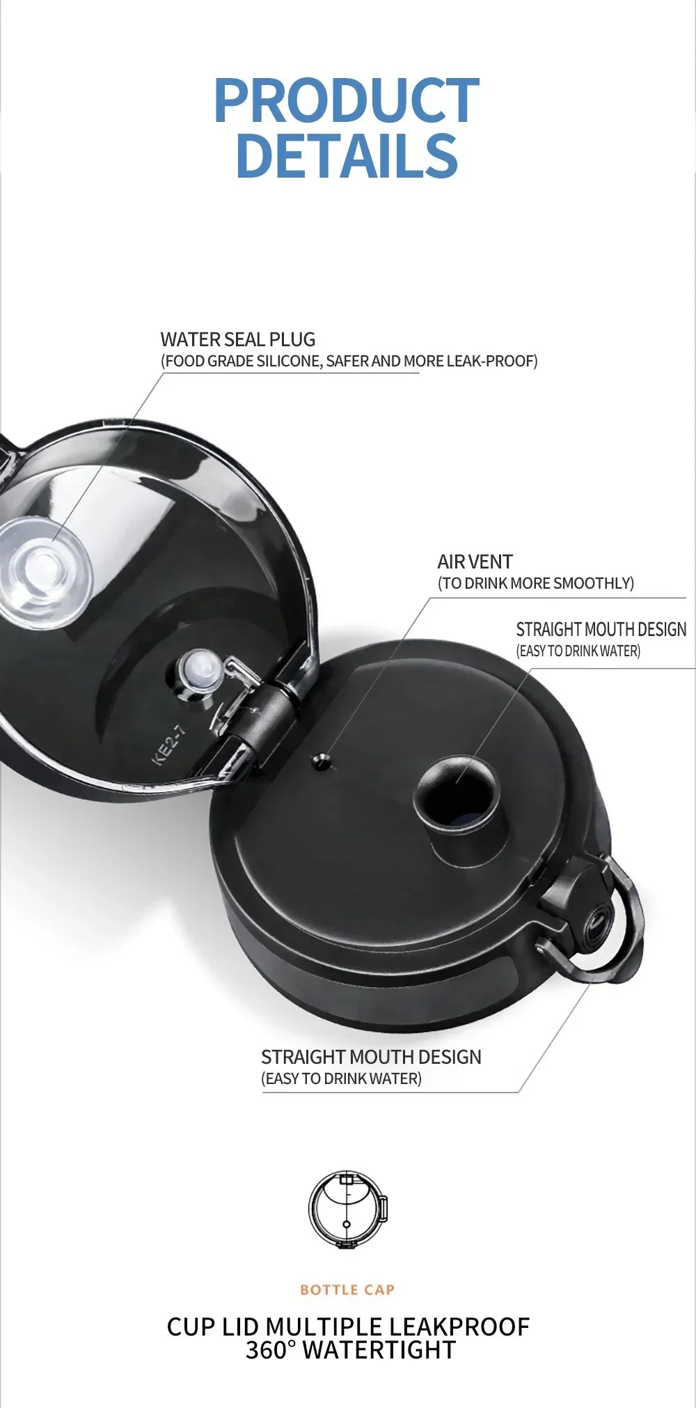 350ML Sports Water Bottle Shaker Outdoor Travel Portable Leakproof Drinkware Tritan Plastic Drink Bottle BPA Free