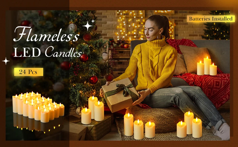 Flameless Candles with Battery LED Candle Decorative Pillar Candles Fake Plastic Candles Battery Operated Home Wedding Concert