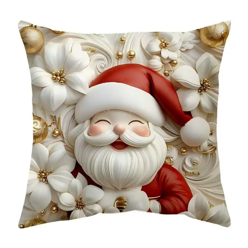 Christmas Decoration Christmas Cushion Cover Pillowcase For Home Xmas Tree Snowman Printed Pillow Case 2026 New Year Ornament