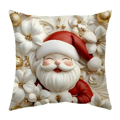 Christmas Decoration Christmas Cushion Cover Pillowcase For Home Xmas Tree Snowman Printed Pillow Case 2026 New Year Ornament