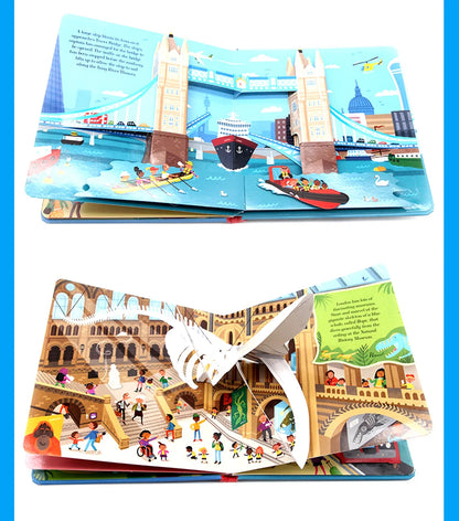 Kids Pop Up 3D Flap Picture English Books Fairy Tales Bedtime Reading Book Enlighten Learning Toys Children Gift Montessori