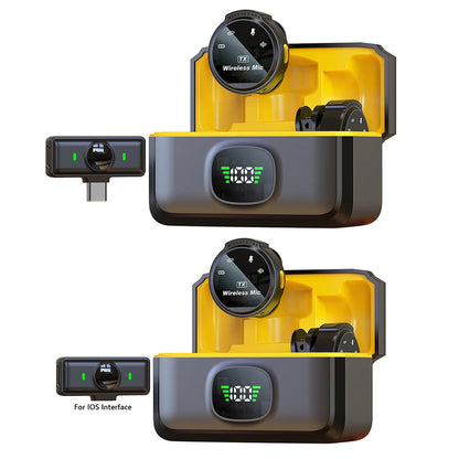 Original Wireless Lapel Microphone USB-C/iOS Lavalier Mic Noise Cancel 164Ft Range For Android/Iphone/Camera/PC/Laptop