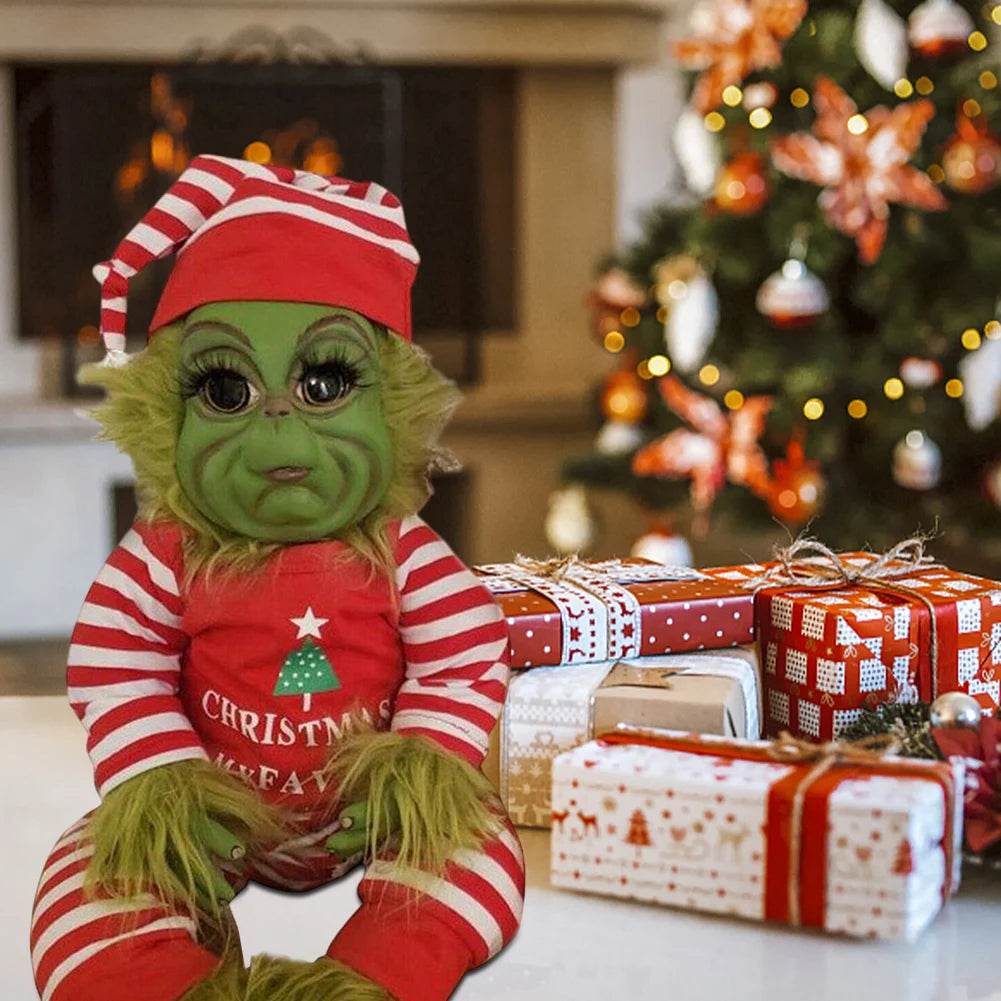 Christmas Plush Doll Green Monster Doll Christmas Grinch Baby Toys Soft Christmas Decorations Plush Toy Children Doll Xmas Decor