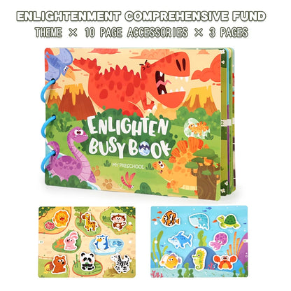 Quiet Busy Book Baby Montessori Material Toys Sticker Paste Matching Game Toddler Cognition Toy Book Kids Early Educational Toys