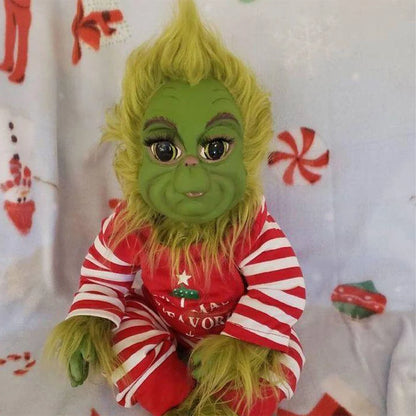 Christmas Plush Doll Green Monster Doll Christmas Grinch Baby Toys Soft Christmas Decorations Plush Toy Children Doll Xmas Decor