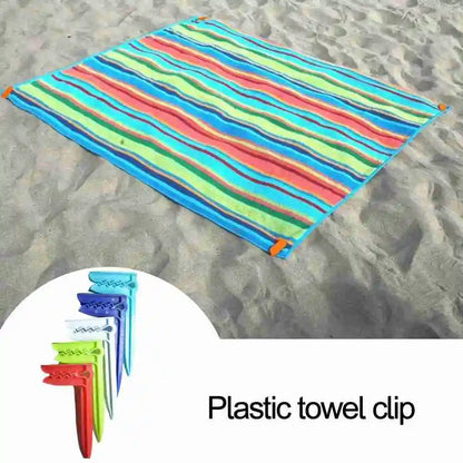 4/10Pcs/Set Beach Towel Clip Camping Mat Clip Outdoor Decorative Clothespins Sheet Holder Towel Clamp Clothes Pegs Tent Clips