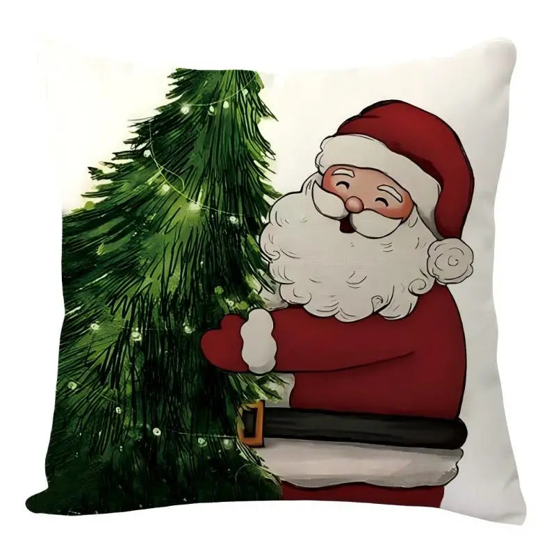 Christmas Decoration Christmas Cushion Cover Pillowcase For Home Xmas Tree Snowman Printed Pillow Case 2026 New Year Ornament