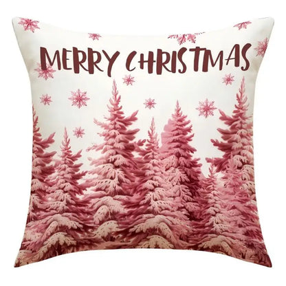 Christmas Decoration Christmas Cushion Cover Pillowcase For Home Xmas Tree Snowman Printed Pillow Case 2026 New Year Ornament