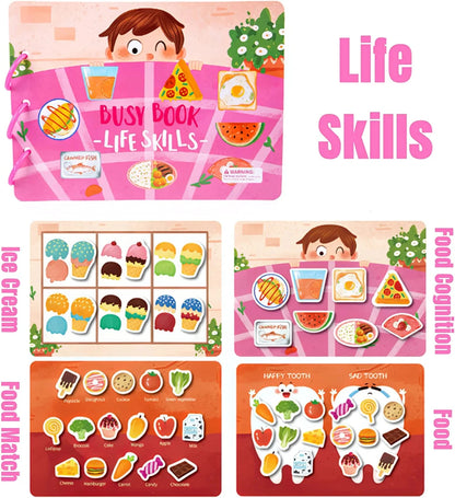 Quiet Busy Book Baby Montessori Material Toys Sticker Paste Matching Game Toddler Cognition Toy Book Kids Early Educational Toys