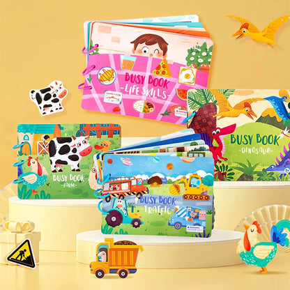 Quiet Busy Book Baby Montessori Material Toys Sticker Paste Matching Game Toddler Cognition Toy Book Kids Early Educational Toys